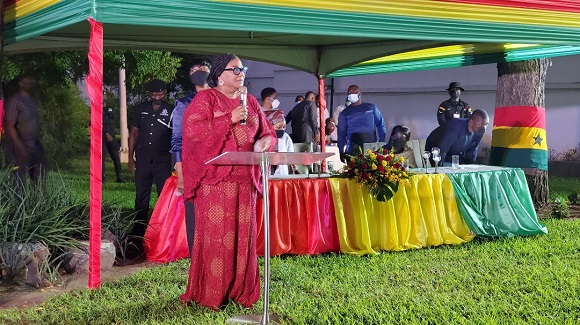 The First Lady, Mrs Rebecca Akufo-Addo speaking at the launch Of the First Lady's Cup
