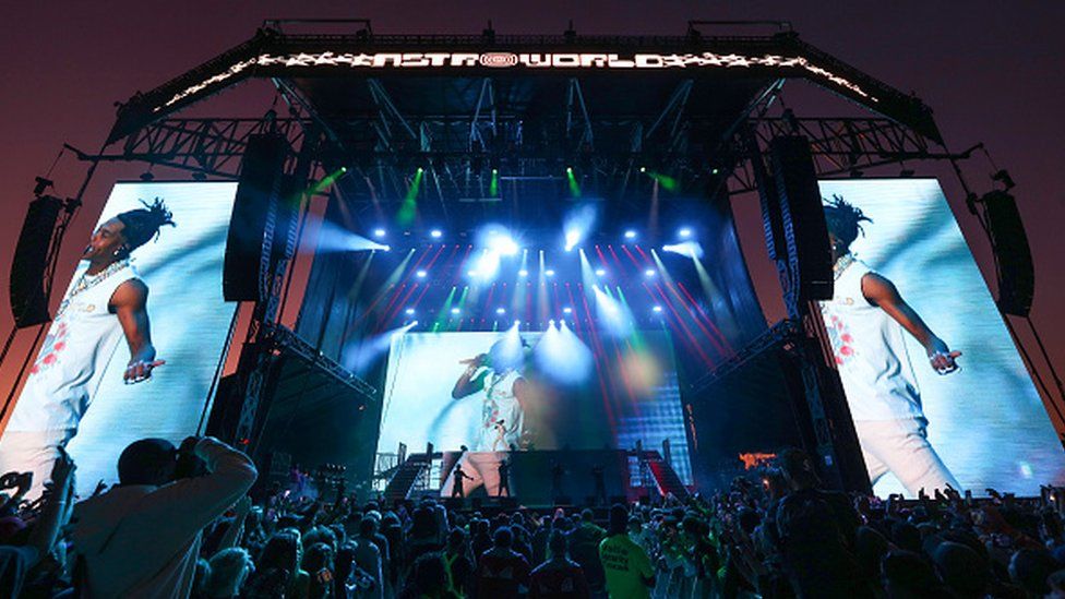 US rapper Lil Baby also performed at the festival