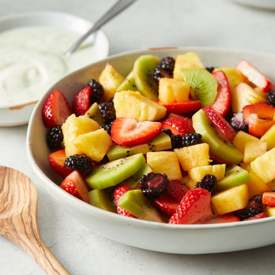 Delicious fresh fruits salad