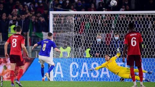 Italy remain top of Group C on goal difference despite being held in Rome