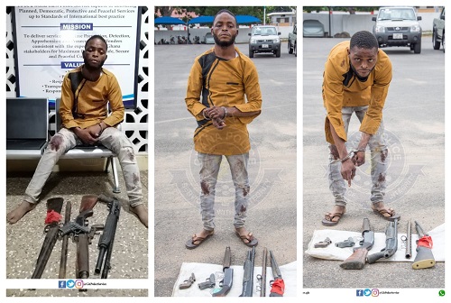  Godstrong Tettey has been on the Police wanted list for alleged murder, car-snatching cases and violent landguard activities