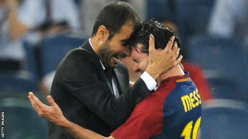 Pep Guardiola and Lionel Messi won 14 trophies together at Barcelona