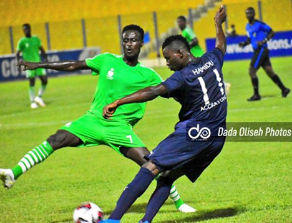 Accra Lions played a 1-1 draw game with Elmina Sharks at the Accra Sports Stadium.