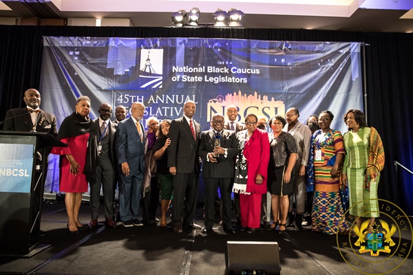 Akufo-Addo receives first ever International Nation Builders Award from Black U.S. Legislators