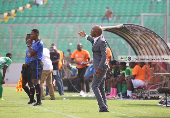Kotoko coach Prosper Narteh on the sidelines against King Faisal