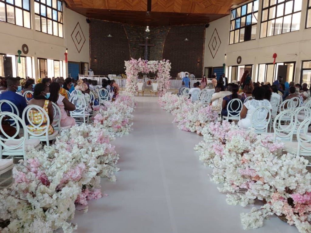 Photos: Beautiful white wedding of Hawa Koomson’s son