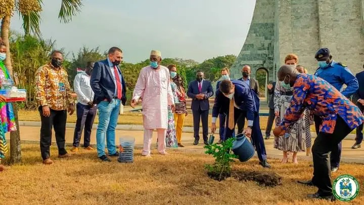 Hungarian President Janos Ader was in Ghana