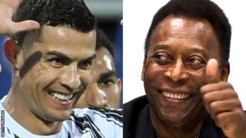 Ronaldo said he 'can't wait for the next challenges - trophies' after surpassing Pele's goals tally