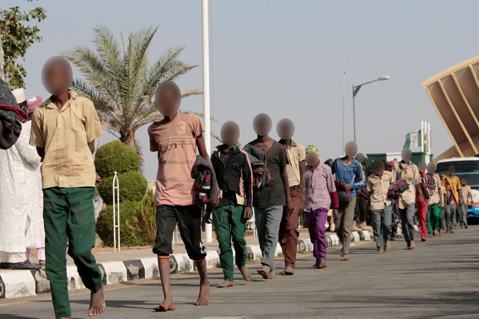 Students abducted from a school in Nigeria's Katsina state were returned to their families after one week