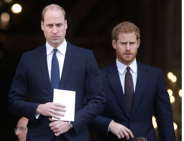 Prince Harry and William will walk beside cousin Peter Phillips during the procession (Image: Getty Images)