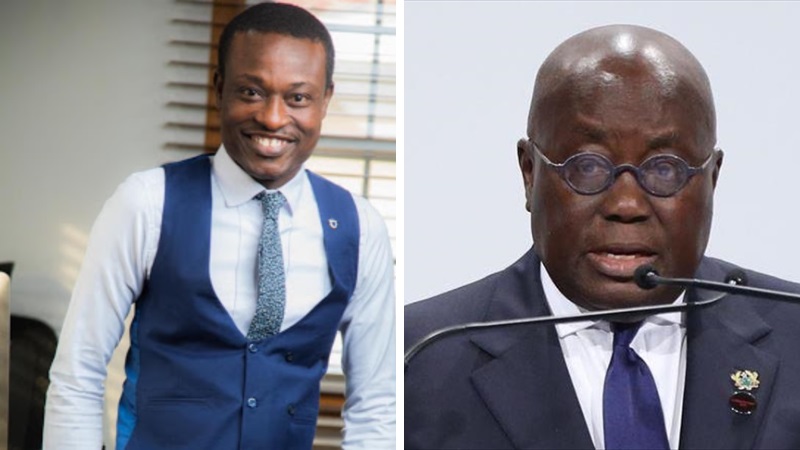 Akufo-Addo (R) and Kissi Agyabeng