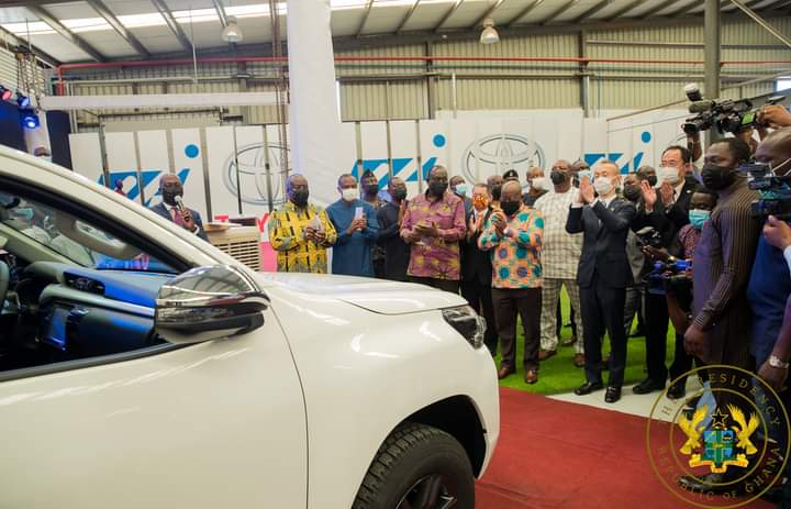 The President commissioned the Toyota Tsusho Vehicle Assembly Plant today