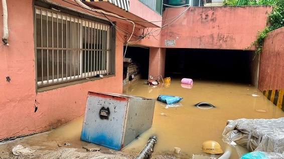 The two women and a 13-year-old girl were trapped inside this basement flat