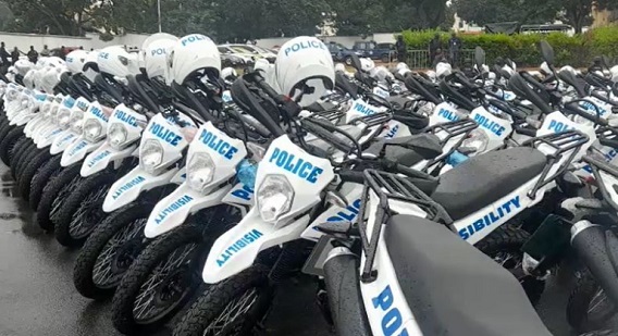 Gov't presents 105 motorbikes to Police