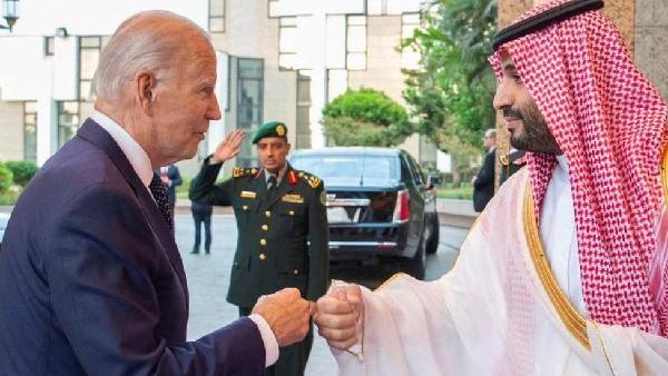 President Biden was pictured fist-bumping the Saudi crown prince before their talks