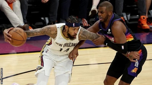 Brandon Ingram (left) joined the New Orleans Pelicans in 2019