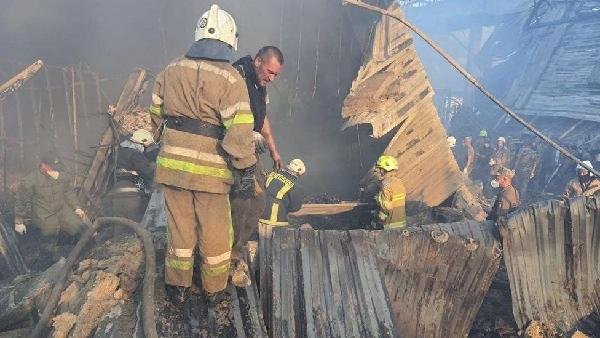 Hundreds of firefighters were involved in putting out the fire, which burned for several hours