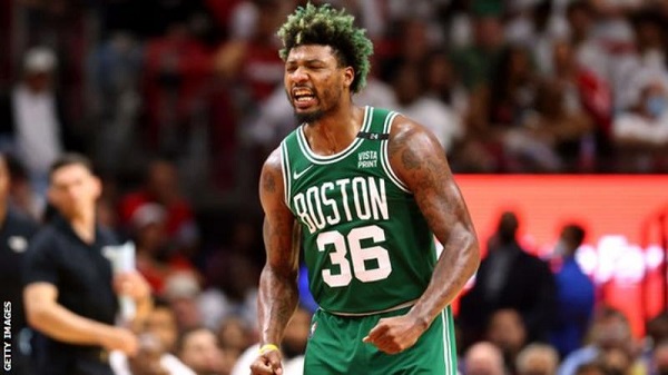 Marcus Smart scored five three-pointers against the Heat