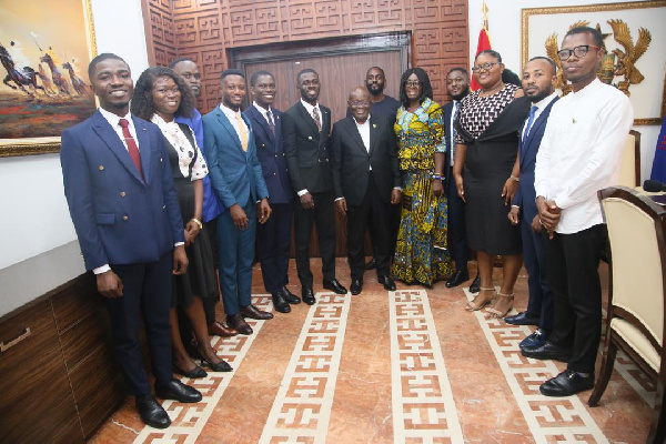 President Nana Addo Dankwa Akufo-Addo with NUGS executives