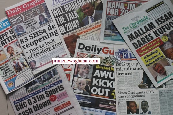 Newspapers headlines: Tuesday, November 29, 2022 - Prime News Ghana