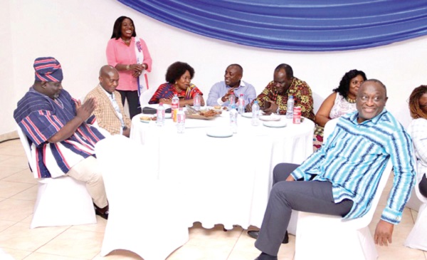 Stephen Ntim (2nd from left), NPP National Chairman, with some members of the party’s National Council of Patrons at the meeting