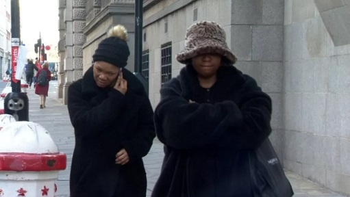 Defendants Beatrice Ekweremadu (left) and Sonia Ekweremadu outside the Old Bailey