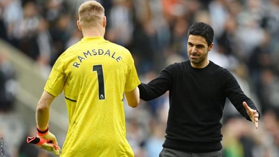 Aaron Ramsdale played every Premier League game for Arsenal last season, with the Gunners finishing second behind Manchester City