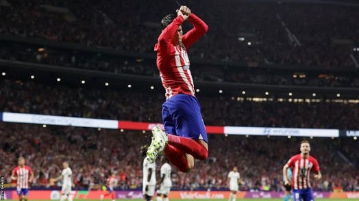 Alvaro Morata now has five goals in five La Liga games this season for Atletico Madrid