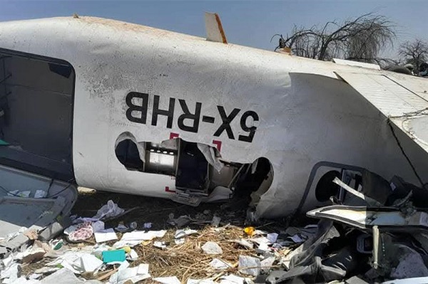 The plane crashed three minutes after take-off
