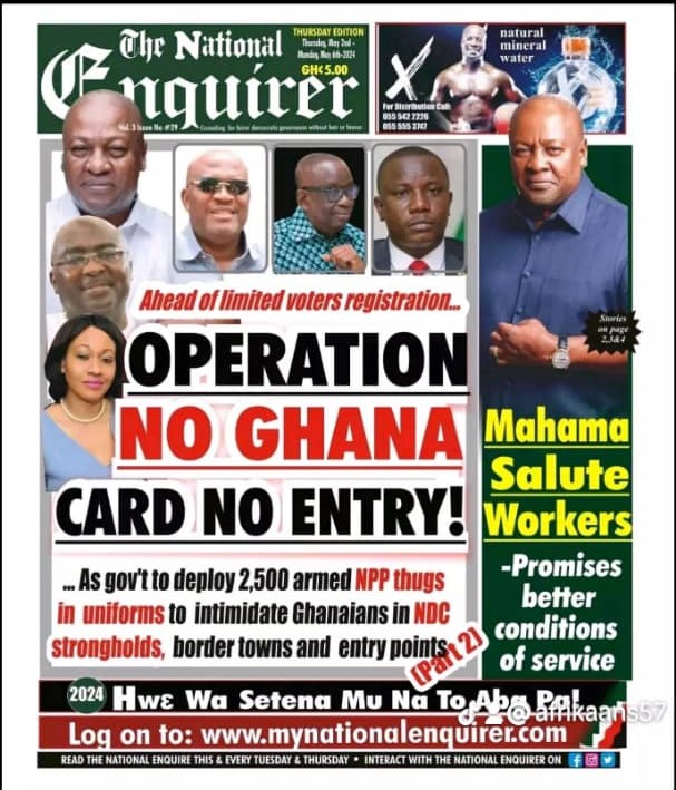 Newspaper headlines Thursday, May 2, 2024 Prime News Ghana