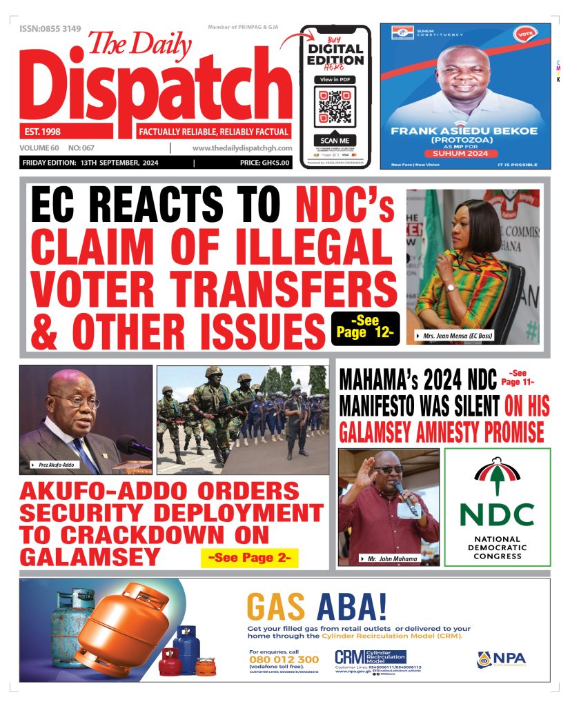Newspaper headlines Friday, September 13, 2024 Prime News Ghana