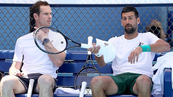 Novak Djokovic (left) holds a 25-11 record over long-time rival Andy Murray