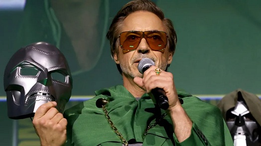 After playing Tony Stark and Iron Man in 10 Marvel films, Robert Downey Jr is back in a new role as villain Doctor Doom