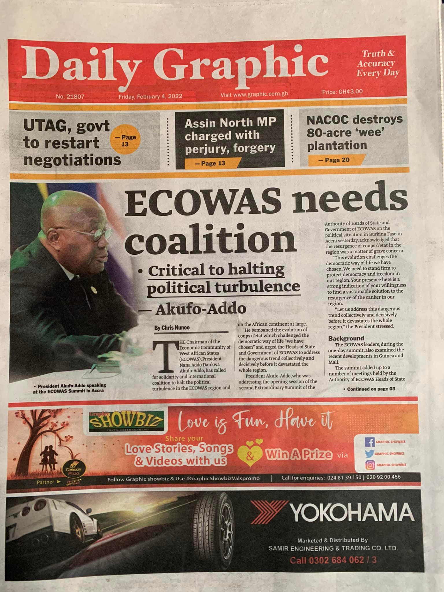 Newspaper Headlines Friday February 4 22 Prime News Ghana