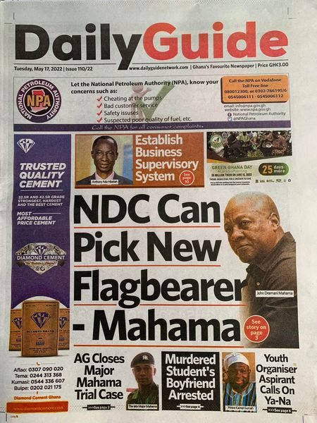 Newspapers Headlines Tuesday May 17 22 Prime News Ghana