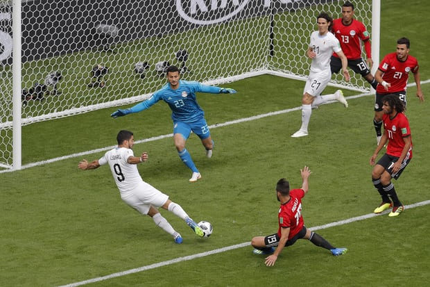 Egypt lose 1-0 to Uruguay Russia 2018