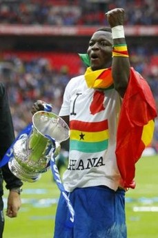 Sulley Muntari won the FA Cup at Portsmouth