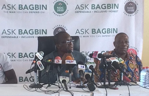 Alban Bagbin adressing the Press