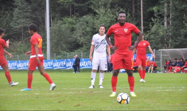 Asamoah Gyan scored one goal in 12 appearances for Kayserispor