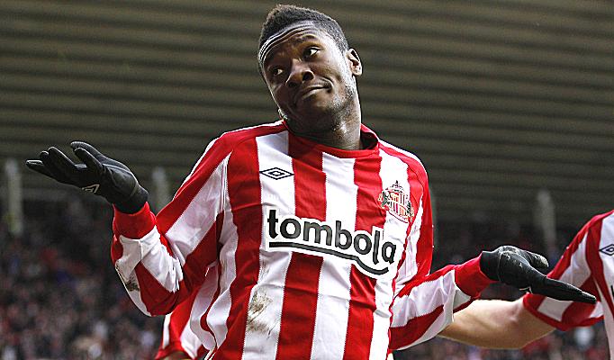 Asamoah Gyan became Sunderland's record signing