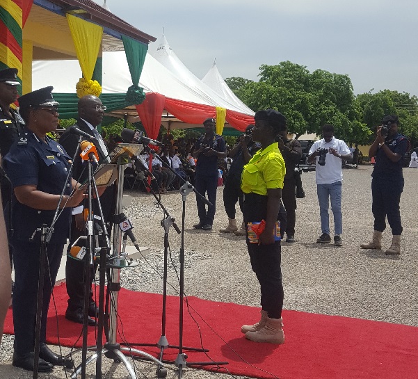 CPP Vera Owusuaa receiving an award from Dr Bawumia