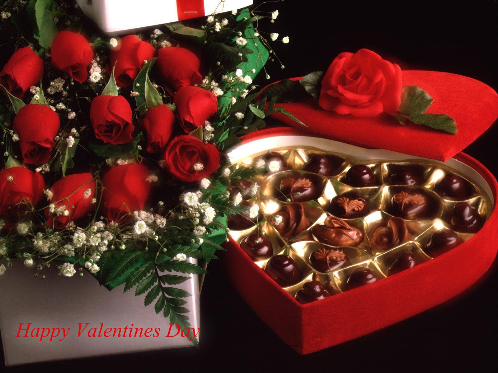 Traditional gifts include chocolates, candy, flowers, particularly red roses