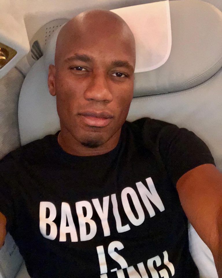 Didier Drogba looks different with his new hairstyle