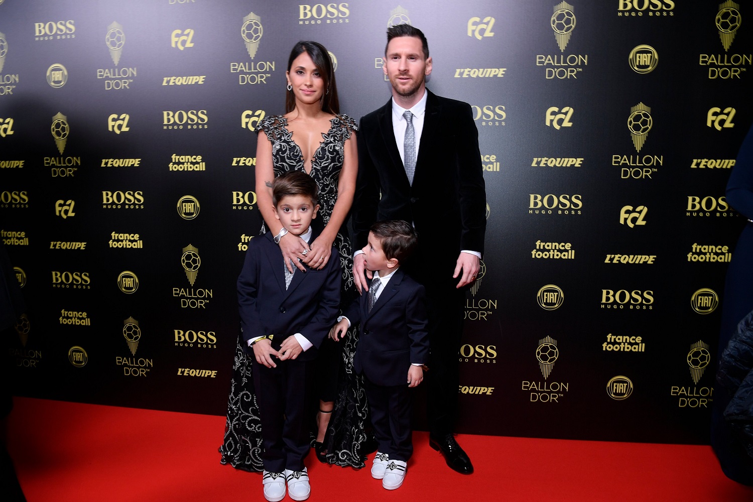 Lionel Messi and his family
