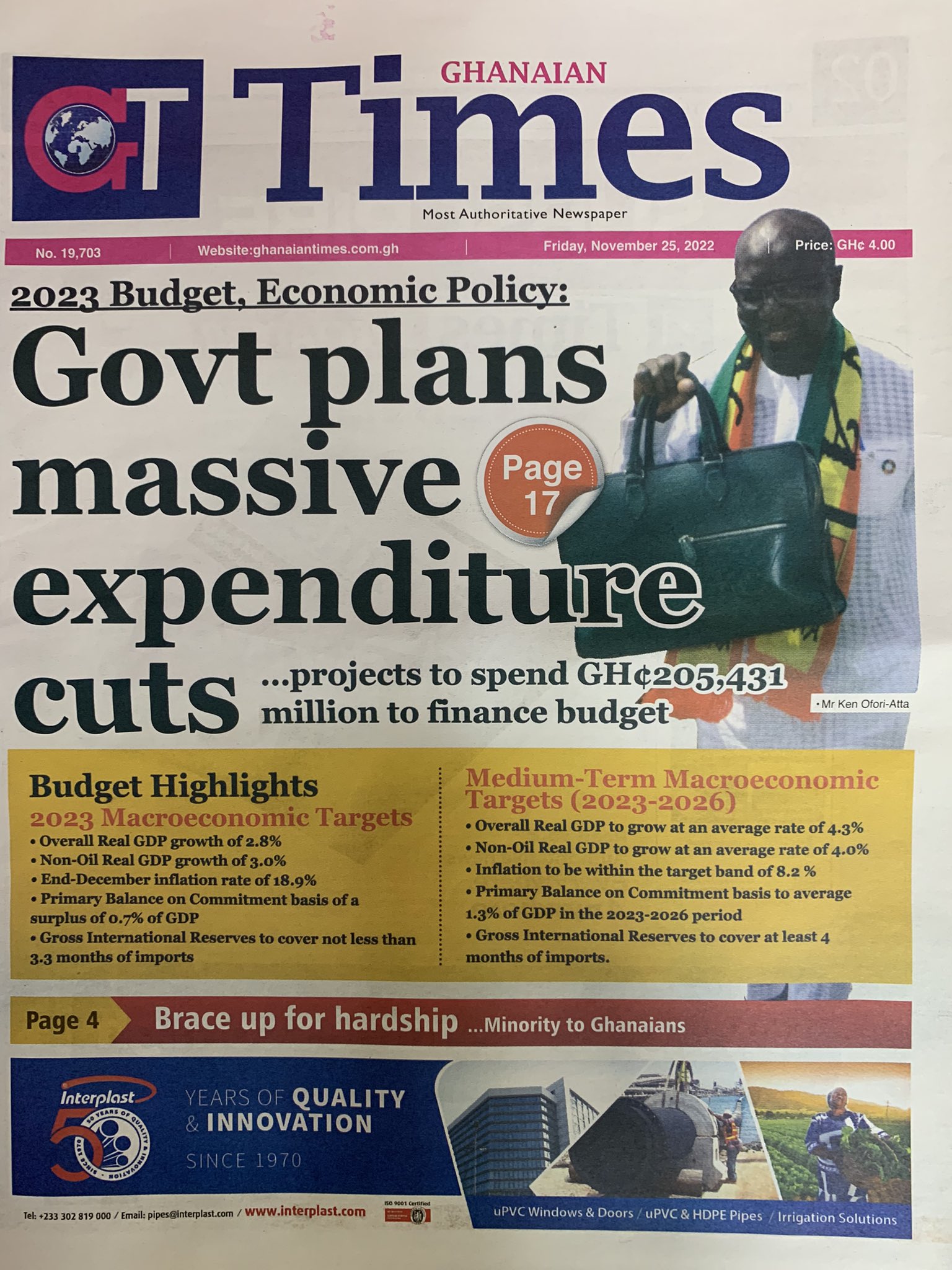Newspapers Headlines Friday November 25 22 Prime News Ghana
