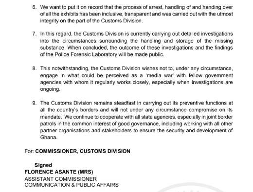 #MissingCocaine: GRA Customs Division begins investigation 3 #MissingCocaine: GRA Customs Division begins investigation