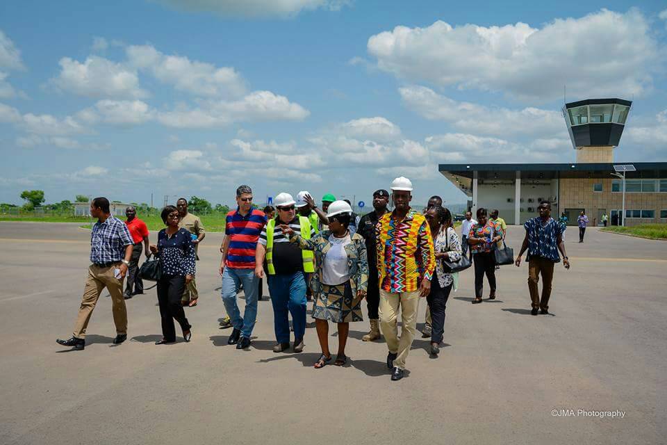 Minister of Aviation, Madam Cecilia Dapaah paid a working visit to inspect the facility