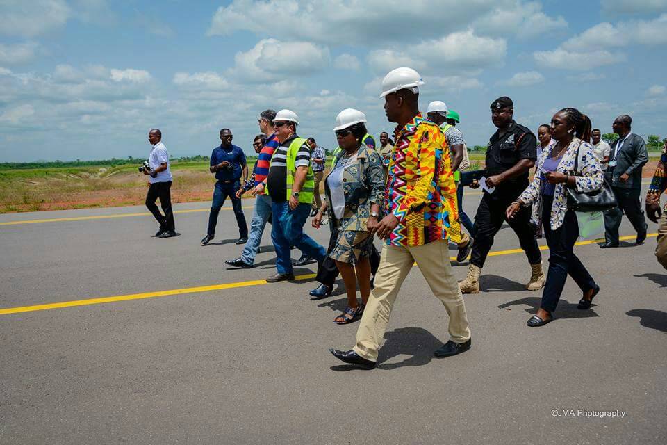 Madam Cecilia Dapaah was in the company of the Volta Regional Minister, Dr. Archibald Letsa.