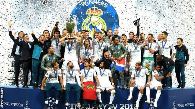 Real Madrid have now won the UCL three times in a row
