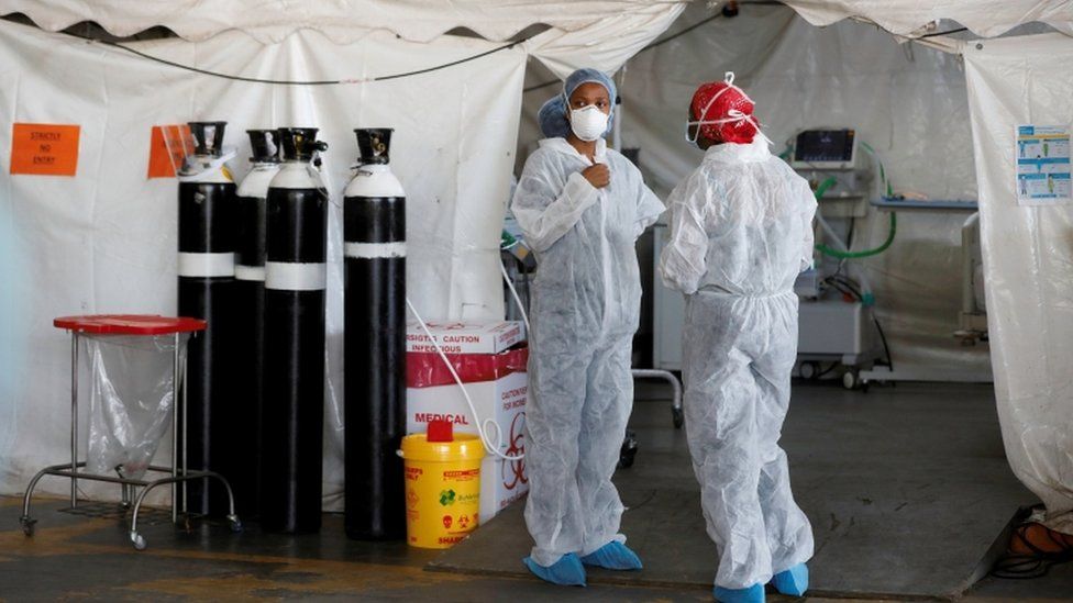Health workers, as here in Pretoria, will get the first vaccine doses
